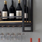 Metal Wall Mounted Wine Glass Stemware Rack Holder Industrial Wine Rack Kit Clearhalo 'furn' 'furn_wine_racks' 'Furniture' 'Kitchen & Dining Furniture' 'Wine Racks' 'wine_racks' 6042495