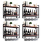 Metal Wall Mounted Wine Glass Stemware Rack Holder Industrial Wine Rack Kit Nut-Brown 4 Piece Set Clearhalo 'furn' 'furn_wine_racks' 'Furniture' 'Kitchen & Dining Furniture' 'Wine Racks' 'wine_racks' 6042496
