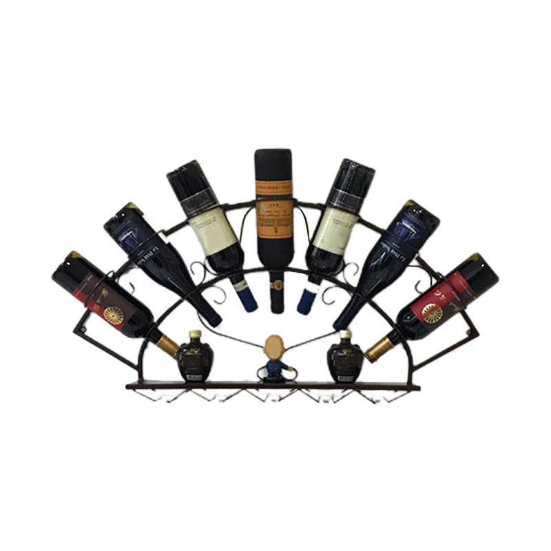 Industrie Wandmontierte Flaschen Weinregal Metall Wine Rack Flasche in Messing