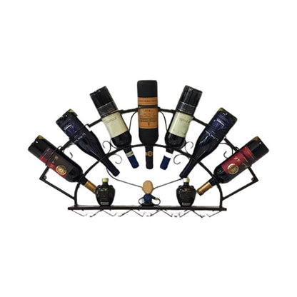 Industrie Wandmontierte Flaschen Weinregal Metall Wine Rack Flasche in Messing