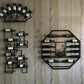 Industrie Wandmontierte Flaschen Weinregal Metall Wine Rack Flasche in Messing