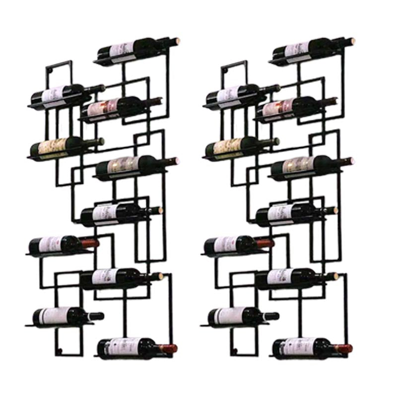 Industrie Wandmontierte Flaschen Weinregal Metall Wine Rack Flasche in Messing