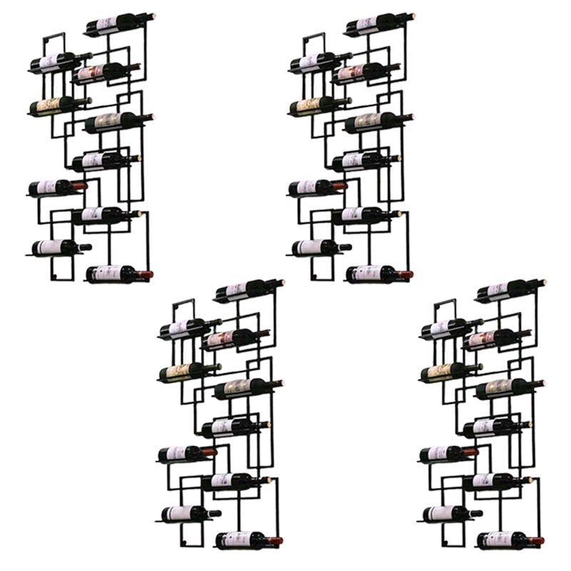 Industrie Wandmontierte Flaschen Weinregal Metall Wine Rack Flasche in Messing