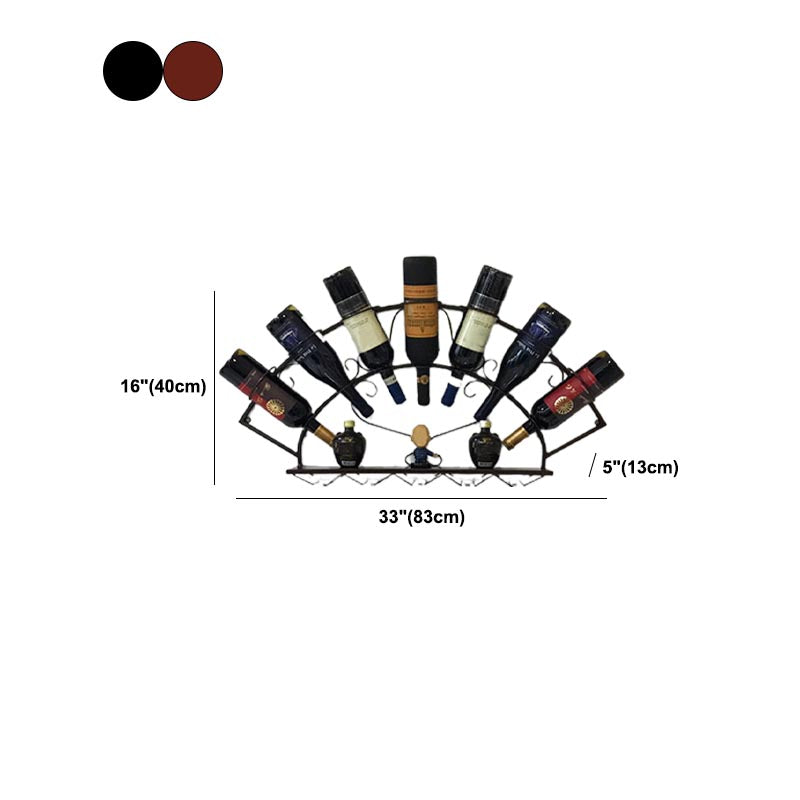 Industrial Wall Mounted Bottle Wine Rack Metal Wine Rack Bottle in Brass