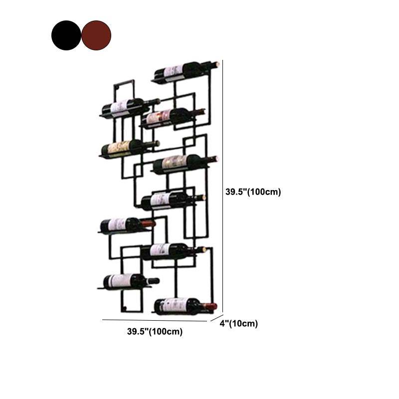 Industrie Wandmontierte Flaschen Weinregal Metall Wine Rack Flasche in Messing