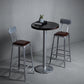 1/2/3 Pieces Industrial Pub Table Set Silver and Brown Bar Table and Stools