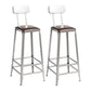 1/2/3 Pieces Industrial Pub Table Set Silver and Brown Bar Table and Stools