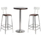 1/2/3 Pieces Industrial Pub Table Set Silver and Brown Bar Table and Stools