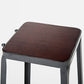 Industrial Metal Stool Faux Leather Cushion Footrest Stool for Bar