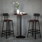 Industrial Metal Stool Faux Leather Cushion Footrest Stool for Bar