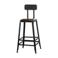 Tabouret en métal industriel tabouret de coussin en faux cuir en cuir pour bar