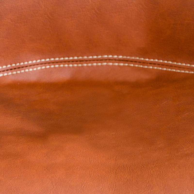 Taburete de bar de cuero con acabado mate y respaldo bajo para el hogar contemporáneo