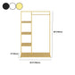 Modern Entryway Kit Hanging Rail and 3 Side Storage Shelves Coat Hanger