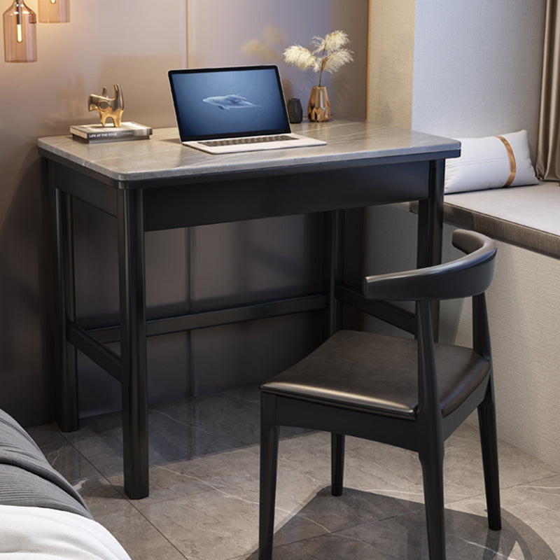 Bureau de bureau rectangulaire en marbre moderne en bois massif en bois massif