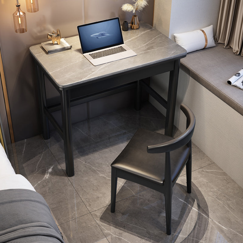 Bureau de bureau rectangulaire en marbre moderne en bois massif en bois massif