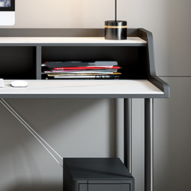 Scrivania contemporanea per la scrivania della scrivania di marmo bianco o dell'ufficio