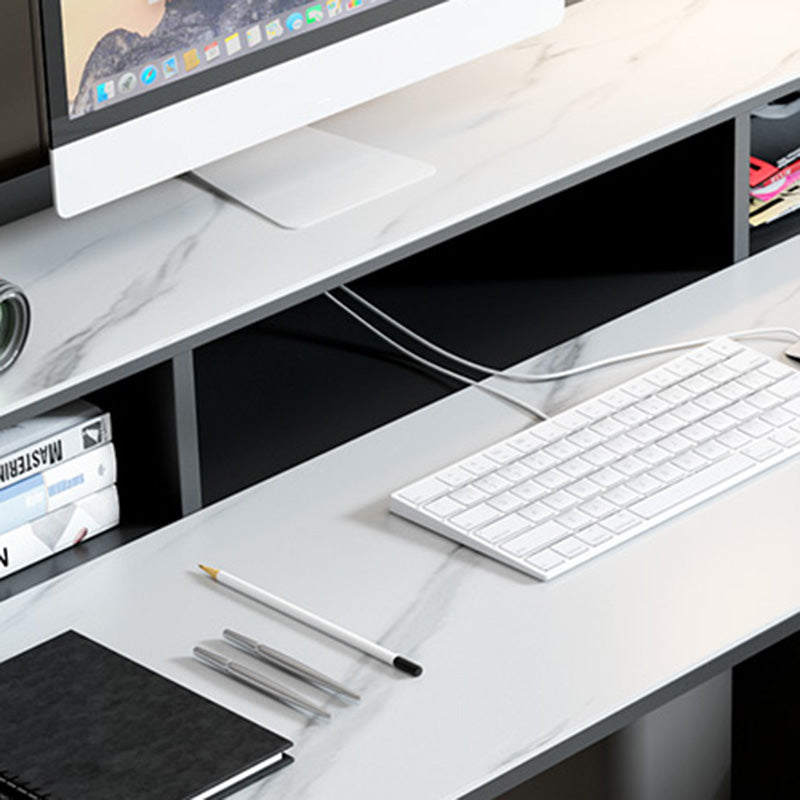 Scrivania contemporanea per la scrivania della scrivania di marmo bianco o dell'ufficio