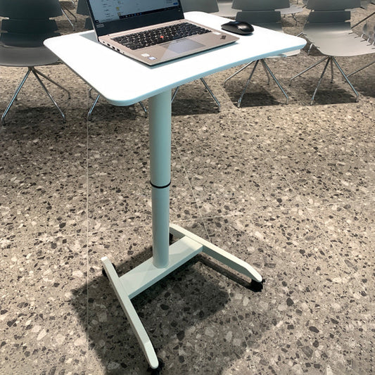 Contemporary with Caster Wheels Standing Desk H-Shape Base Desk