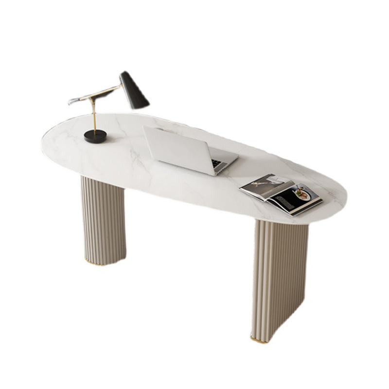 Contemporary Marble Secretary Desk for Office 23.6"W X 29.5"H Desk 55.1"L x 23.6"W x 29.5"H Clearhalo 'furn' 'furn_office_desk' 'Furniture' 'Office Desks' 'Office Furniture' 'office_desk' 6046573