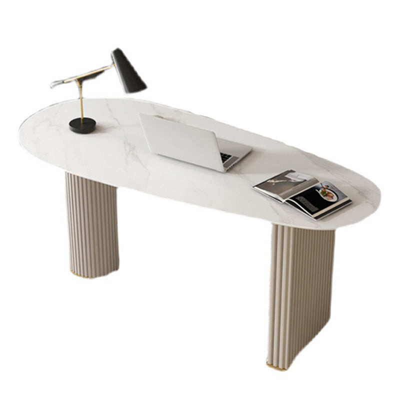 Contemporary Marble Secretary Desk for Office 23.6"W X 29.5"H Desk 63"L x 23.6"W x 29.5"H Clearhalo 'furn' 'furn_office_desk' 'Furniture' 'Office Desks' 'Office Furniture' 'office_desk' 6046575