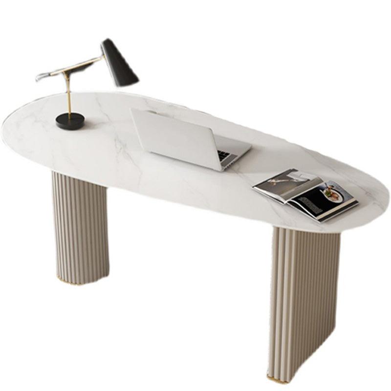 Contemporary Marble Secretary Desk for Office 23.6"W X 29.5"H Desk 70.9"L x 23.6"W x 29.5"H Clearhalo 'furn' 'furn_office_desk' 'Furniture' 'Office Desks' 'Office Furniture' 'office_desk' 6046577