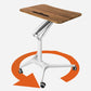 Modern with Caster Wheels Standing Desk H-Shape Metal Base Home or Office Desk Clearhalo 'furn' 'furn_office_desk' 'Furniture' 'Office Desks' 'Office Furniture' 'office_desk' 6046596