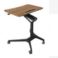 Modern with Caster Wheels Standing Desk H-Shape Metal Base Home or Office Desk Walnut+Black Clearhalo 'furn' 'furn_office_desk' 'Furniture' 'Office Desks' 'Office Furniture' 'office_desk' 6046598