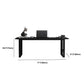 Rectangular Marble Office Desk Modern Solid Wood Writing Desk