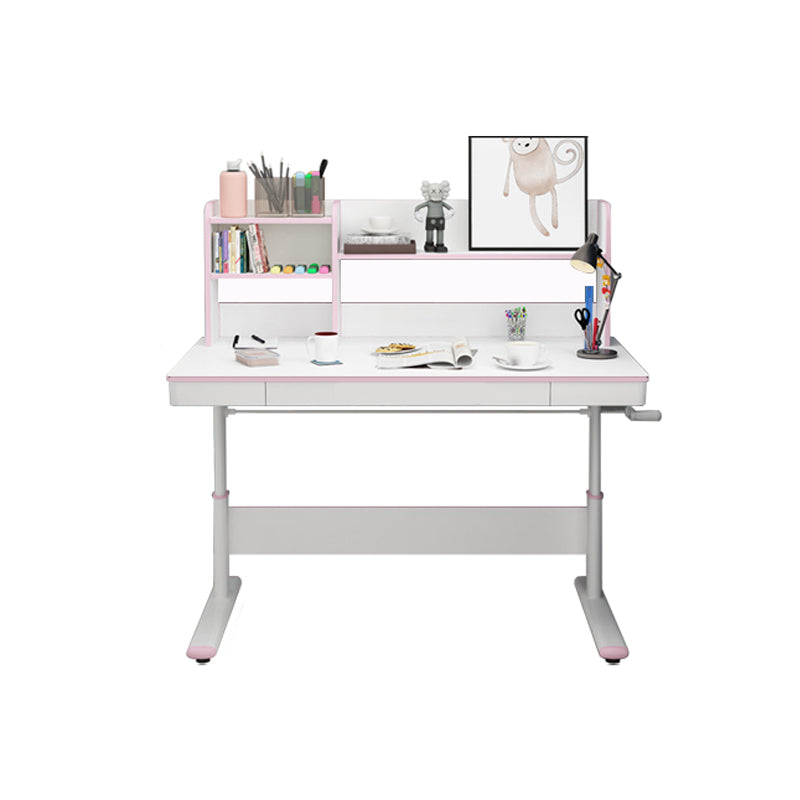 Contemporary Wooden Writing Desk 51.2"H Adjustable Desk for Home Clearhalo 'furn' 'furn_office_desk' 'Furniture' 'Office Desks' 'Office Furniture' 'office_desk' 6046705