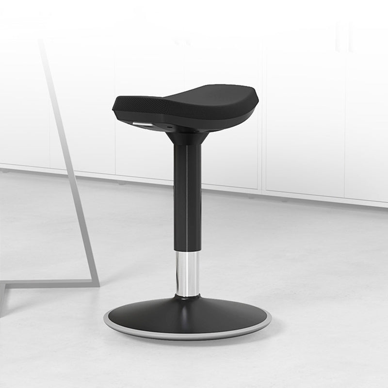 Modern Desk Chair Adjustable Chair Armless Upholstered Office Chair in Black Clearhalo 'furn' 'furn_office_chair' 'Furniture' 'Office Chairs' 'Office Furniture' 'office_chair' 6046895