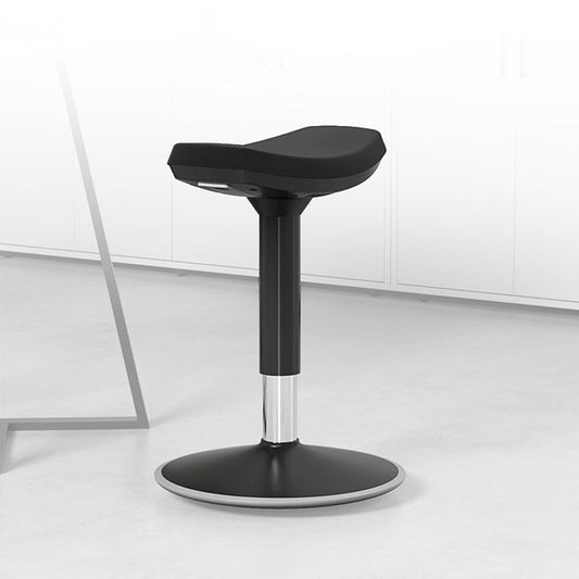 Modern Desk Chair Adjustable Chair Armless Upholstered Office Chair in Black Clearhalo 'furn' 'furn_office_chair' 'Furniture' 'Office Chairs' 'Office Furniture' 'office_chair' 6046895