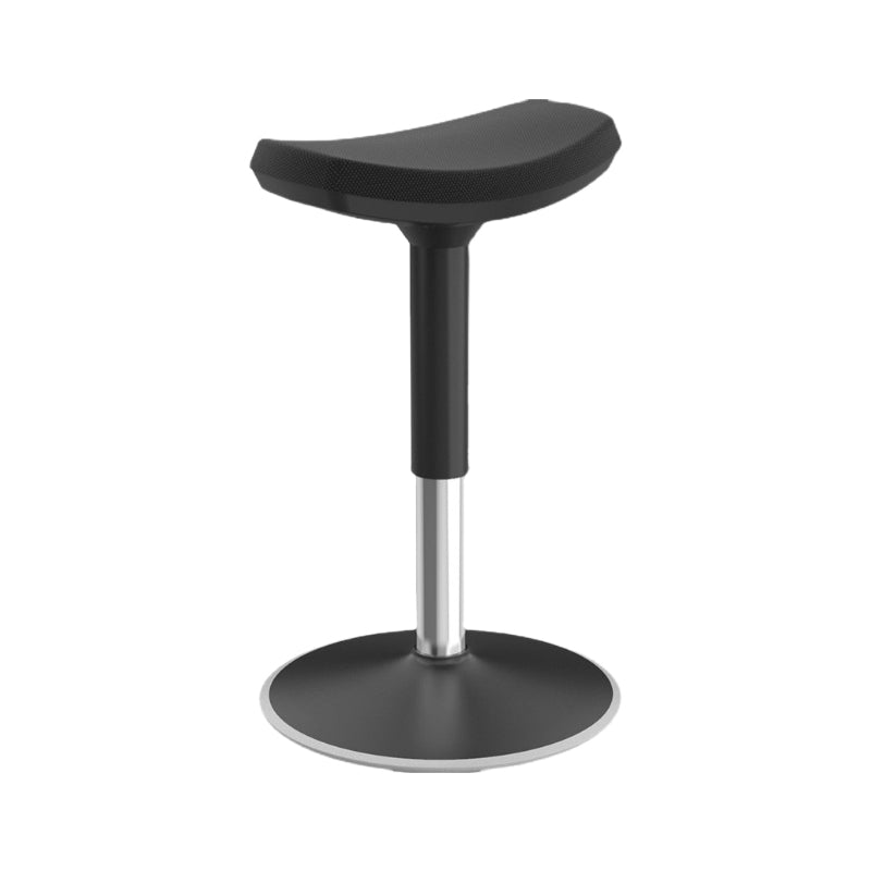 Modern Desk Chair Adjustable Chair Armless Upholstered Office Chair in Black Clearhalo 'furn' 'furn_office_chair' 'Furniture' 'Office Chairs' 'Office Furniture' 'office_chair' 6046898