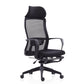 Contemporary Arm Chair Fixed Arm Adjustable Seat Height Swivel Footrest Black Office Chair Clearhalo 'furn' 'furn_office_chair' 'Furniture' 'Office Chairs' 'Office Furniture' 'office_chair' 6046967