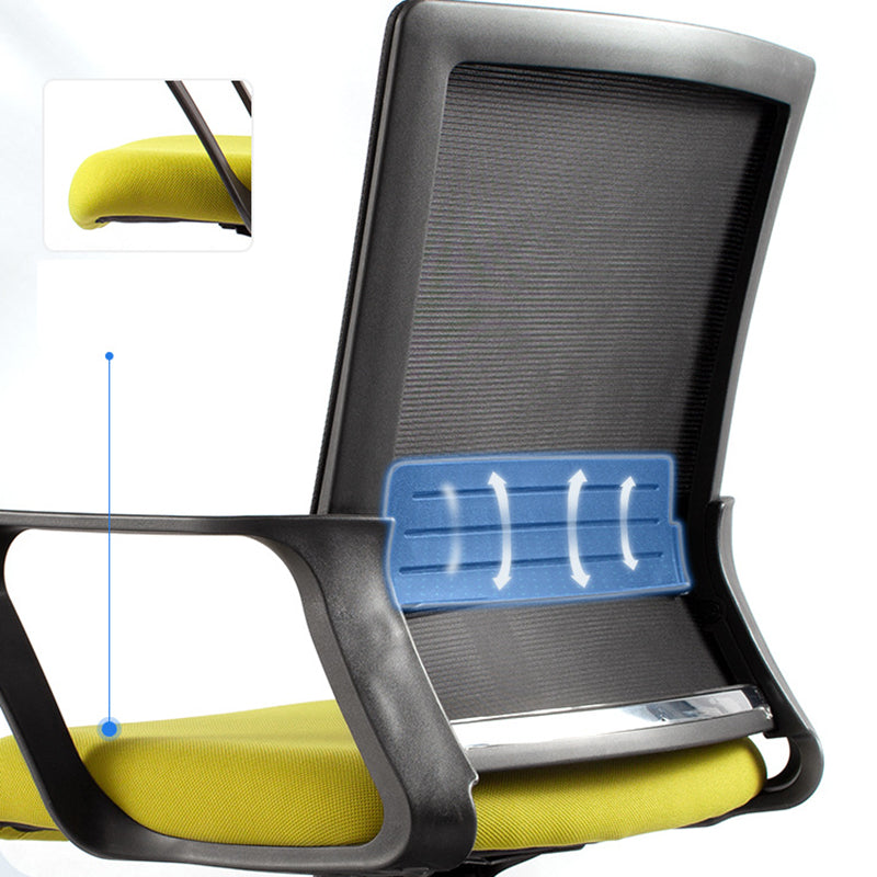 Modern Desk Chair Mesh Computer Chair Fixed Arm Office Chair Clearhalo 'furn' 'furn_office_chair' 'Furniture' 'Office Chairs' 'Office Furniture' 'office_chair' 6046982