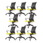 Modern Desk Chair Mesh Computer Chair Fixed Arm Office Chair Green 8 Piece Set Clearhalo 'furn' 'furn_office_chair' 'Furniture' 'Office Chairs' 'Office Furniture' 'office_chair' 6047000