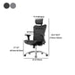 25"W silla de escritorio tapizada AirGrid respirable del sillón contemporáneo