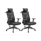 Silla de escritorio moderna Silla de malla para computadora Silla de oficina ergonómica en negro/gris