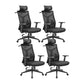 Silla de escritorio moderna Silla de malla para computadora Silla de oficina ergonómica en negro/gris