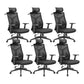 Silla de escritorio moderna Silla de malla para computadora Silla de oficina ergonómica en negro/gris