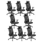 Silla de escritorio moderna Silla de malla para computadora Silla de oficina ergonómica en negro/gris