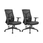 Silla de escritorio moderna Silla de malla para computadora Silla de oficina ergonómica en negro/gris
