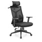 Silla de escritorio moderna Silla de malla para computadora Silla de oficina ergonómica en negro/gris