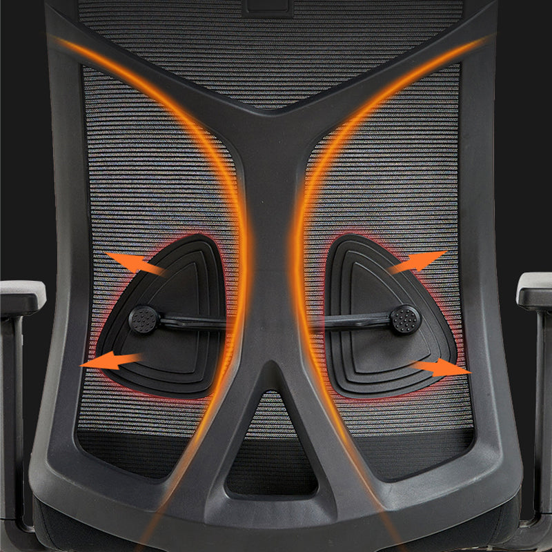 Silla de escritorio moderna Silla de malla para computadora Silla de oficina ergonómica en negro/gris