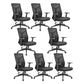 Silla de escritorio moderna Silla de malla para computadora Silla de oficina ergonómica en negro/gris