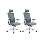 Silla de escritorio moderna Silla de malla para computadora Silla de oficina ergonómica en negro/gris