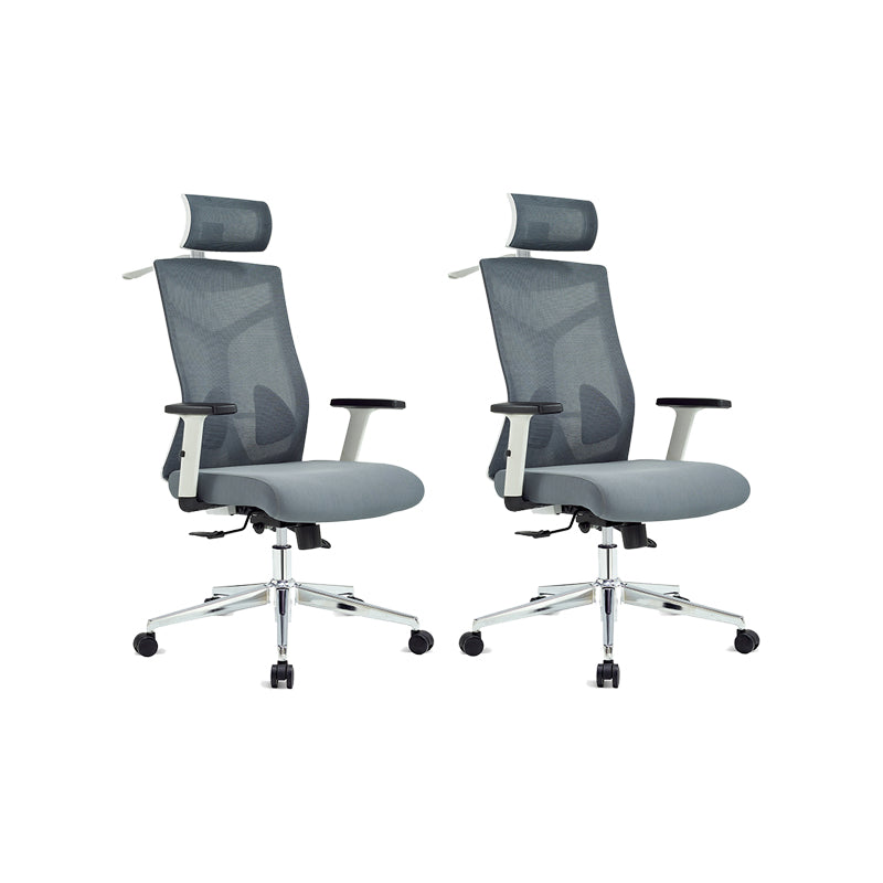 Silla de escritorio moderna Silla de malla para computadora Silla de oficina ergonómica en negro/gris