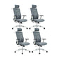 Silla de escritorio moderna Silla de malla para computadora Silla de oficina ergonómica en negro/gris