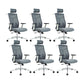 Silla de escritorio moderna Silla de malla para computadora Silla de oficina ergonómica en negro/gris