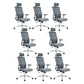 Silla de escritorio moderna Silla de malla para computadora Silla de oficina ergonómica en negro/gris