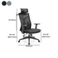 Silla de escritorio moderna Silla de malla para computadora Silla de oficina ergonómica en negro/gris